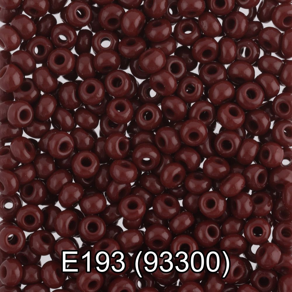 Бисер Preciosa круглый 10/0, 2.3 мм, 10х5 г, 1-й сорт, E193 бордовый, 93300, круглый 5