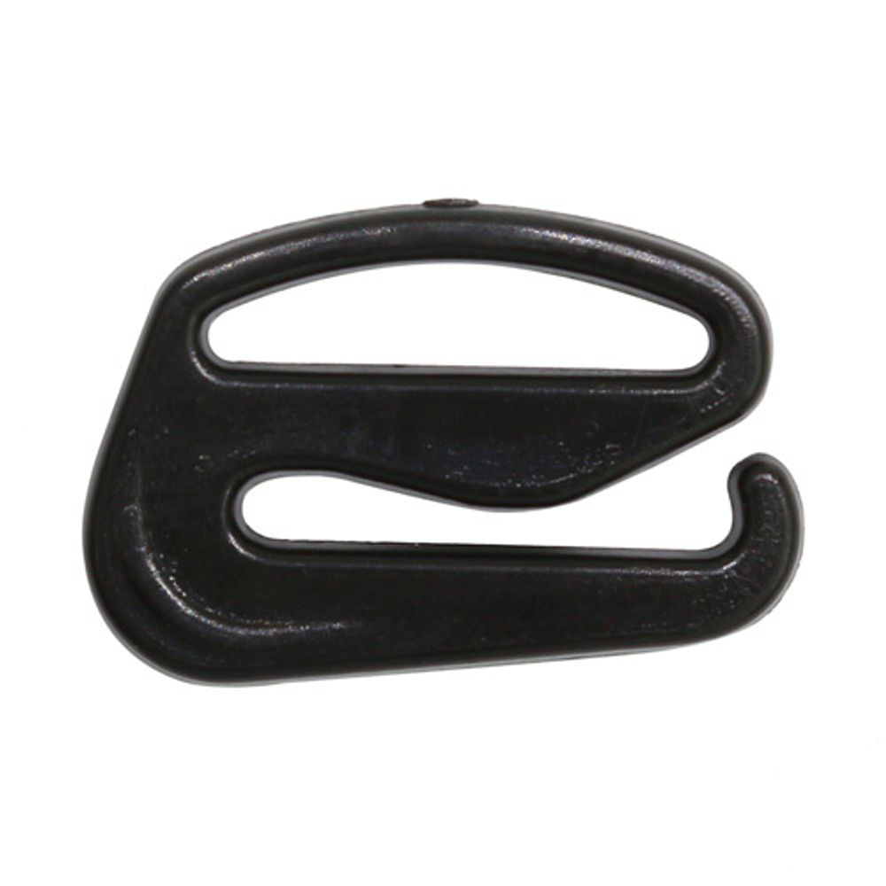 Крючки для бюстгальтера пластик 11.0 мм, 100 шт, черный