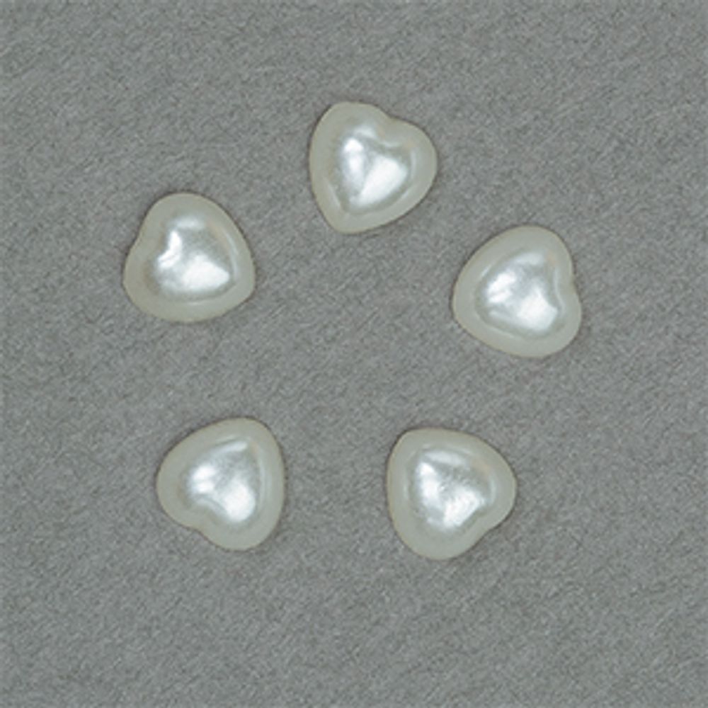 Полужемчужины Перламутр в форме Сердца 6х6 мм цв. 43 упак 20г (~300 шт)