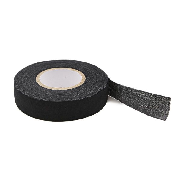 Лента клеевая тканая для кожи и меха 20 мм, черный, уп.18,28 м