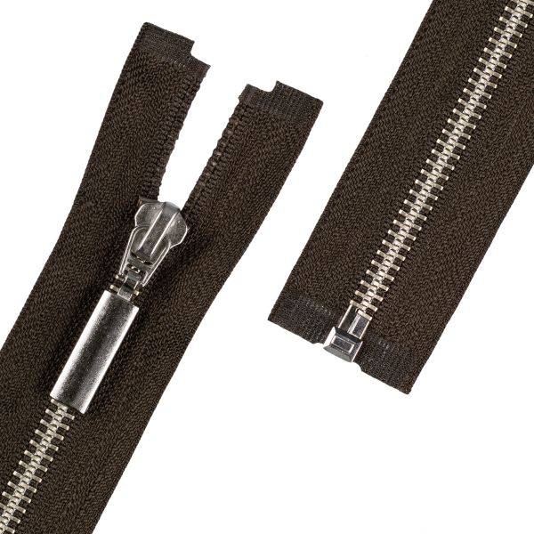 Молния металл Т5 (5 мм) 1 зам., разъем., 40 см, никель, 316 коричнев.хаки, GM-851 Gamma, 10 шт