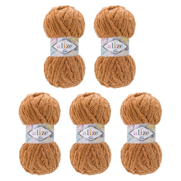 Пряжа Alize (Ализе) Softy Mega / уп.5 мот. по 100 г, 70м, 179 карамельный