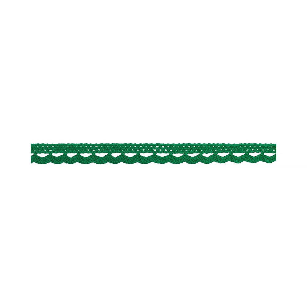 Кружево вязаное (тесьма) 06 мм, 5 шт по 3 м, 019 зеленый, HVK-21 Gamma
