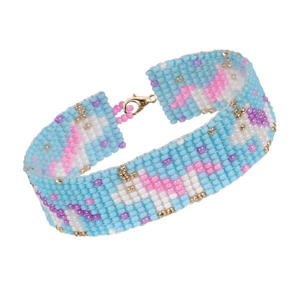 Набор для бисероплетения 11-012 Браслет. Единороги, 2 см, Klart 11-012