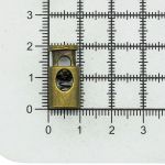 Фиксатор (зажим) для шнура металл 1 отв., 20х10 мм, (in ⌀4.5 мм), цв.латунь, 20 шт