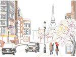 Алмазная (кристальная) мозаика Фрея, Дождь в Париже, 40х30 см