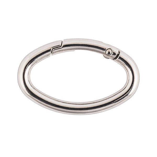 Карабин металл кольцо овал 39 мм (47 мм), 10 шт, 01 никель, Gamma GH-339