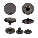 Кнопка Альфа (S-образная) ⌀15.0 мм, 36 шт, металл, нерж., 06 черн.никель, MIKRON JK 001