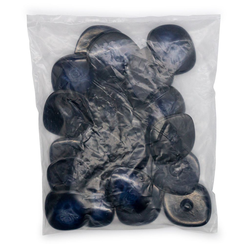 Пуговицы на ножке 3.01-428-46, серебро/т.синий, 20 шт