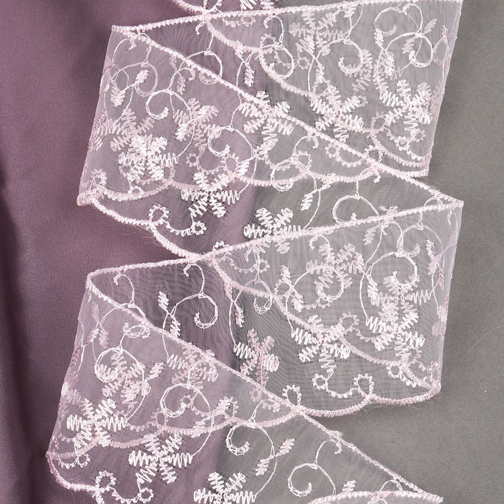 Кружево капроновое 65 мм / 13.7 м, 30011 цв.004 розовый, Kruzhevo