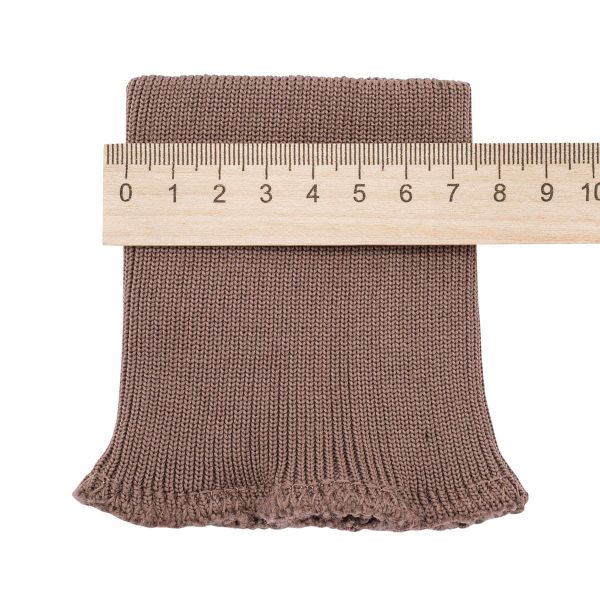 Манжеты трикотажные 8.0х9.5 см, 1 пара, средней плотности 14 кл, 1х1, средней плотности, 8094 св.коричневый