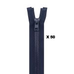 Молния трактор Arta Т6 (6 мм) 1 зам., разъем., 60 см, (2076), A058 т.синий, НОВЫЙ МАТОВЫЙ ЗАМОК, уп.50 штук