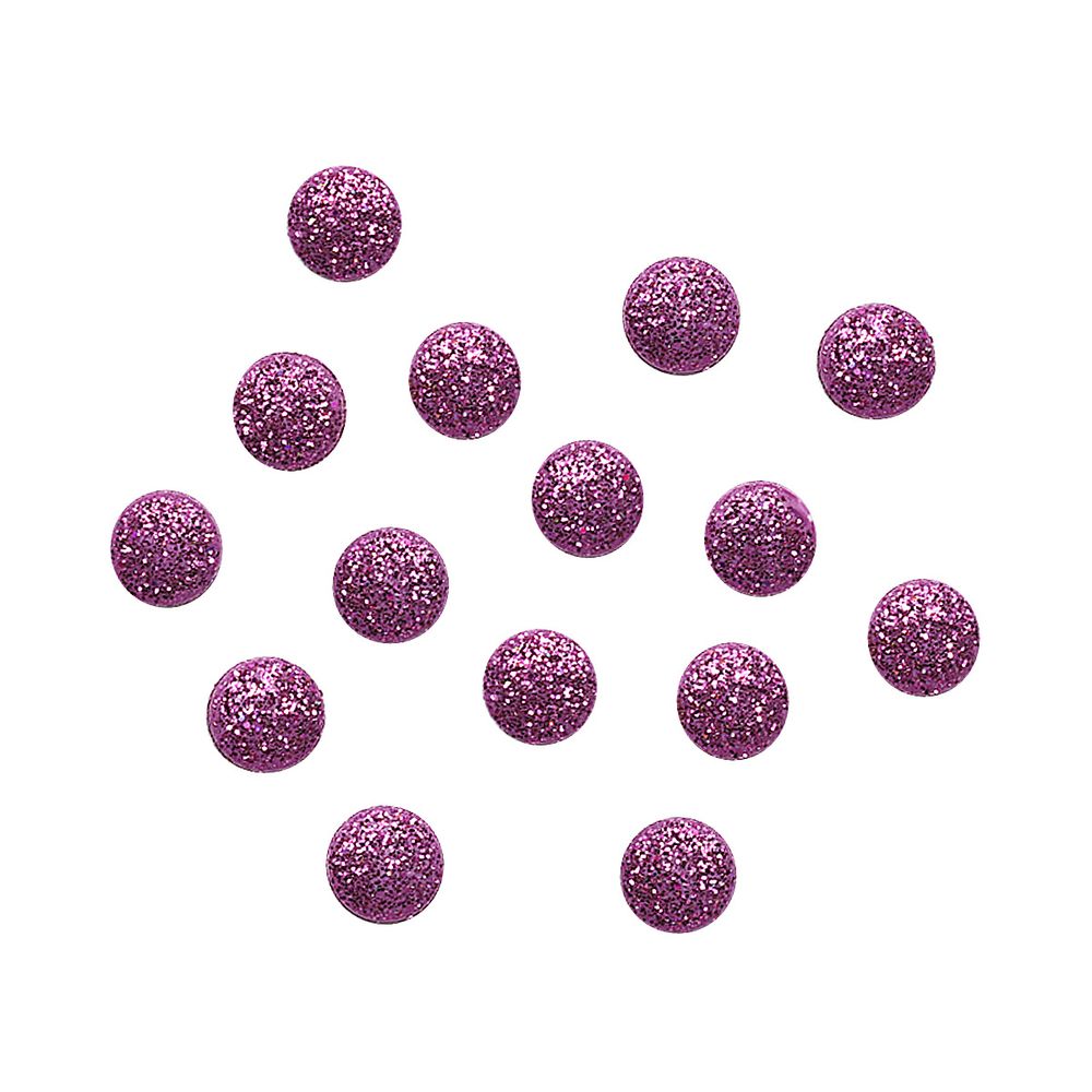 Кабошон декор подарков Круги малые 15 шт, розовый с блестками, Dress it up