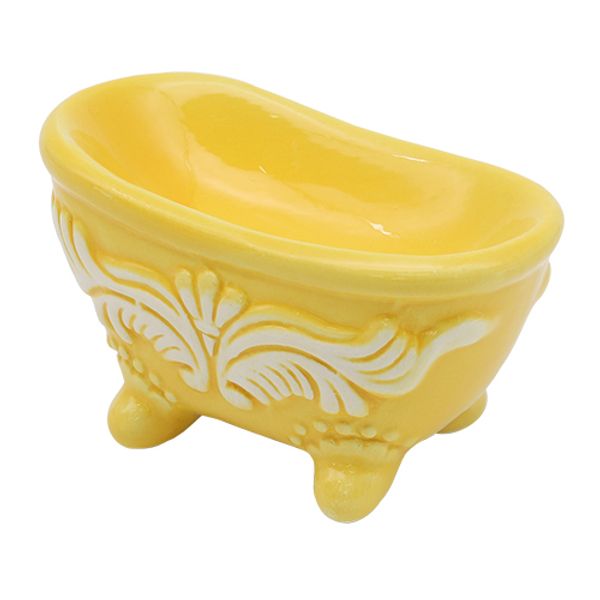 Миниатюра кукольная: Ванна 7х4 см, желтый
