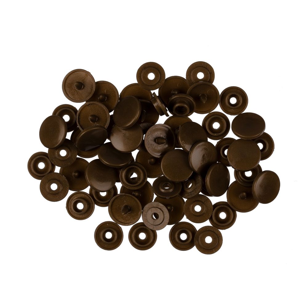 Кнопка рубашечная установочная пластик ⌀12 мм, 500 шт, 015 коричневый, Micron POM-12/500