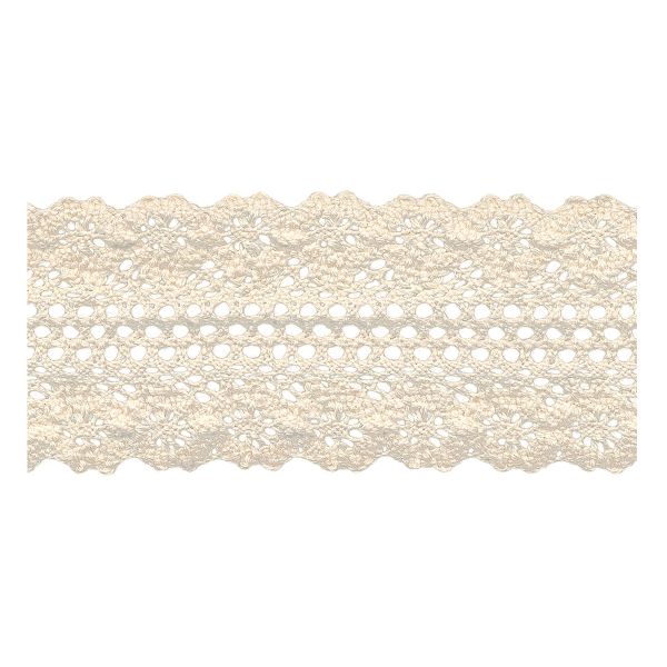 Кружево вязаное (тесьма) 45 мм / 22.8 м, 061 бежевый, Gamma HVK-30