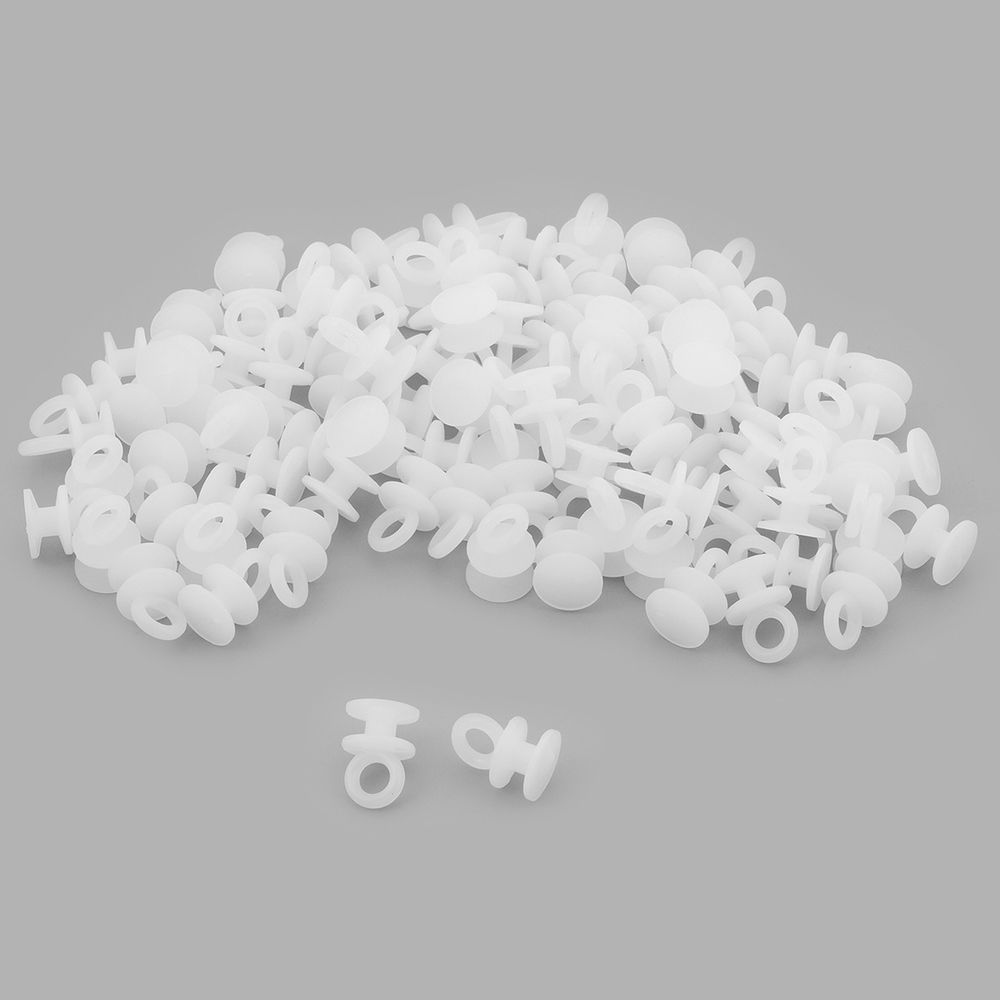 Бегунок шторный 15 мм (⌀10 мм), для потолочных шин, белый, 100 шт