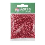 Бусины пластик (жемчуг) 3х6 мм, 15 г, Astra&Craft, J530 красный