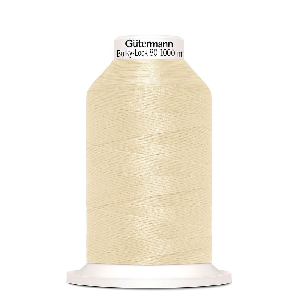Нитка текстурированная Gutermann Bulky-Lock 80, 1000 м, 414 св.кремово-бежевый, 5 катушек