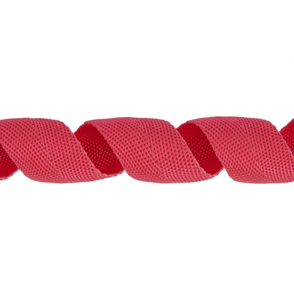 Стропа (ременная лента) 25 мм / 25 метров, толщ. 0.91 мм, [14.4 г/пог.м], 100% п/п, елочка, темная роза, Gamma 3074