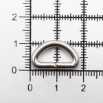 Полукольцо сварное металл внутр. 12 мм (внешн. 17х11 мм, ⌀2.5 мм), 50 шт, серебро ГР, 6046