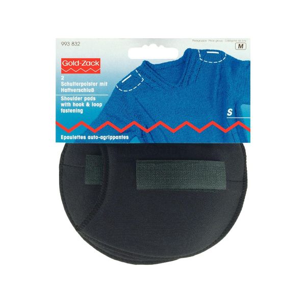 Плечевые накладки (подплечники) реглан на липучке 100х110х11 мм, (S), черный, Prym, 5 шт