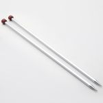 Спицы прямые Knit Pro Nova cubics 7 мм / 30 см, никелированная латунь, серебристый, 2 шт, 12283