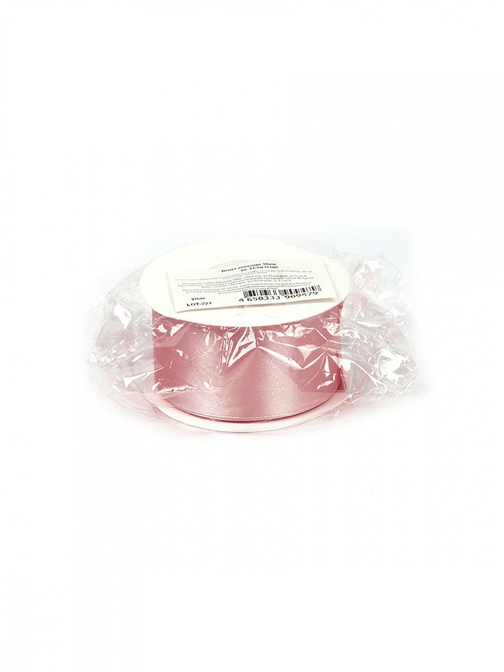 Лента атласная 1-сторонняя 38.0 мм / 22.5±1 метра, 3058 св.гр.розовый, Magic4Hobby