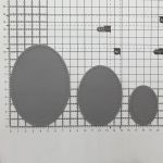 Набор заплаток пришивных из кожи, овал 4х5,5см, 6х8,2см, 8х10,9см, с перфорацией, 3 шт (07 серый), 9404