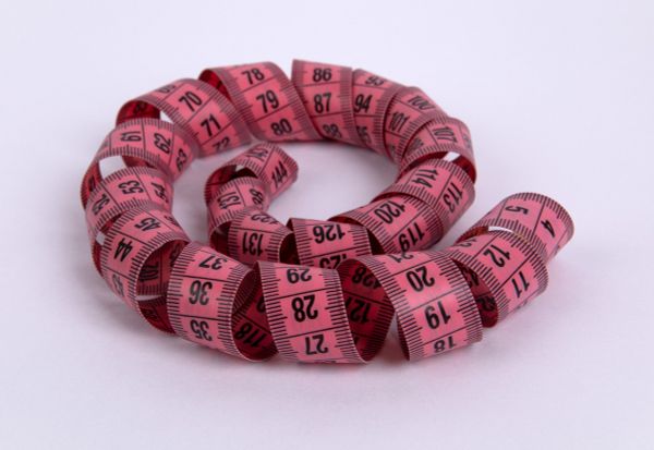 Сантиметр поливинилхлорид 200 см, 1 шт, розовый/ черный, Micron CES-200B