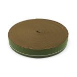 Резинка для мужских трусов и боксеров 30.0 мм / 25 метров, тканая мягкая, 21 г/м, хаки/белый полоса