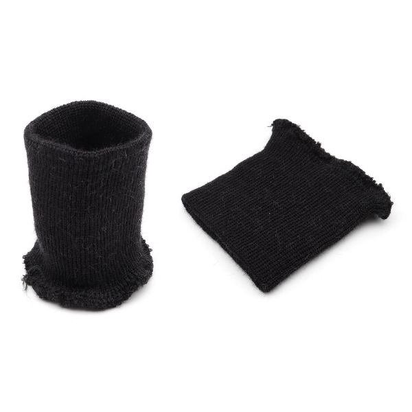 Манжеты трикотажные 6.0х7.0 см, 1 пара, тонкие малые 14 кл, 1х1, 004 черный