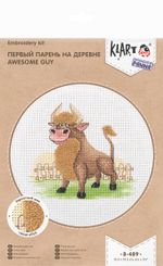 Набор для вышивания нитками Klart, Первый парень на деревне, 15,5х14,5 см