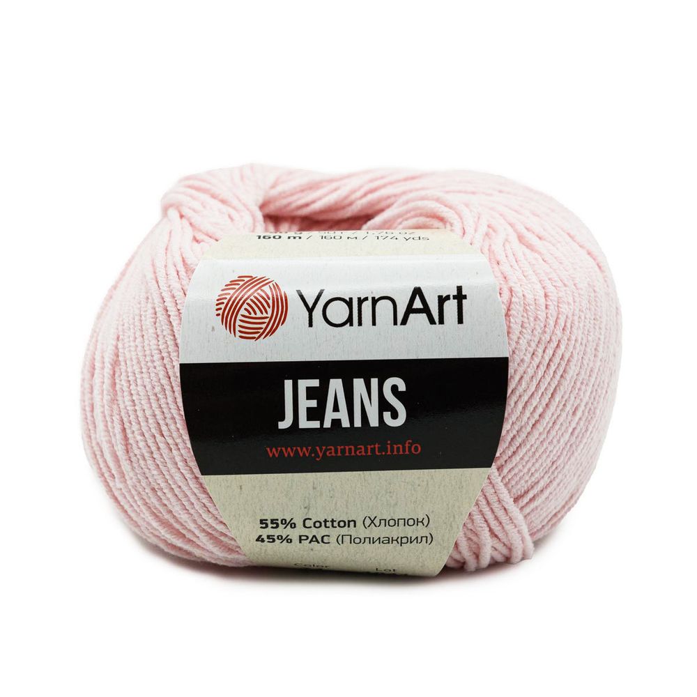 Пряжа YarnArt (ЯрнАрт) Jeans / уп.10 мот. по 50 г, 160м, 74 пудровый