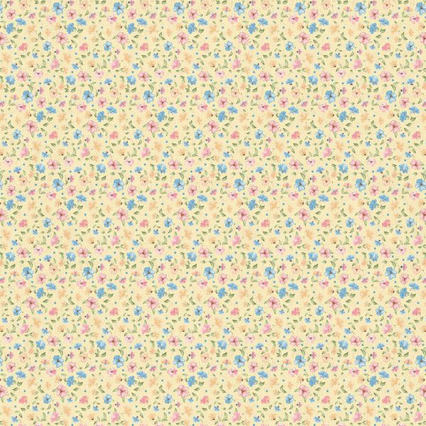 Ткань для пэчворка Peppy Нежная история, отрез 50х55 см, 146 г/м², НИ-15 желтый, Peppy