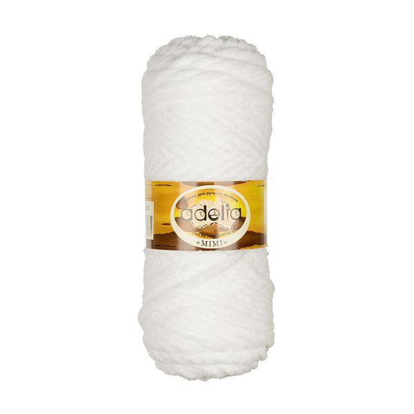 Пряжа Adelia Mimi / уп.5 мот. по 100г, 80м, 02 белый
