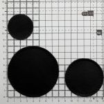 Набор заплаток пришивных из кожи, круг ⌀4см, 6см и 8см, с перфорацией, 3 шт, 100% кожа (01 черный), 9401
