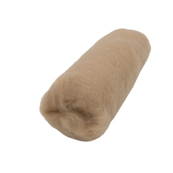 Шерсть для валяния Камтекс Кардочес п/тонкая 1х100 г (27-29 мкр), 005 бежевый, 558467-15