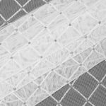 Сетка бельевая эластичная 85 г/м², шир.150 см / 1 метр, с флоком TBY.SZ030218, цв.белый /SZ030218.21/1/