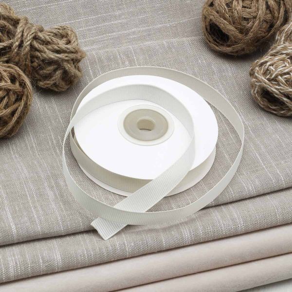 Лента репсовая (в рубчик) 12.0 мм, 18.28м, (аналог 7702720) (047 молочный)