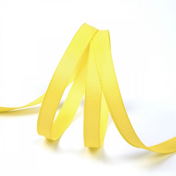 Лента репсовая (в рубчик) 10.0 мм цв. 640 желтый уп.22.86м (±1м)