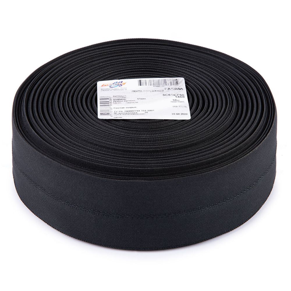 Корсаж брючный 51.0 мм / 50 метров, черный, Gamma 5с616