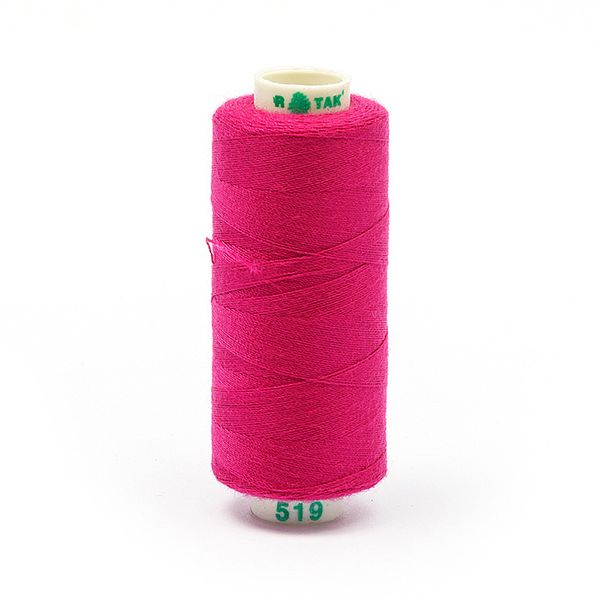 Нитки швейные бытовые Dor Tak 40/2, 366 м / 10 кат., 519 розовый