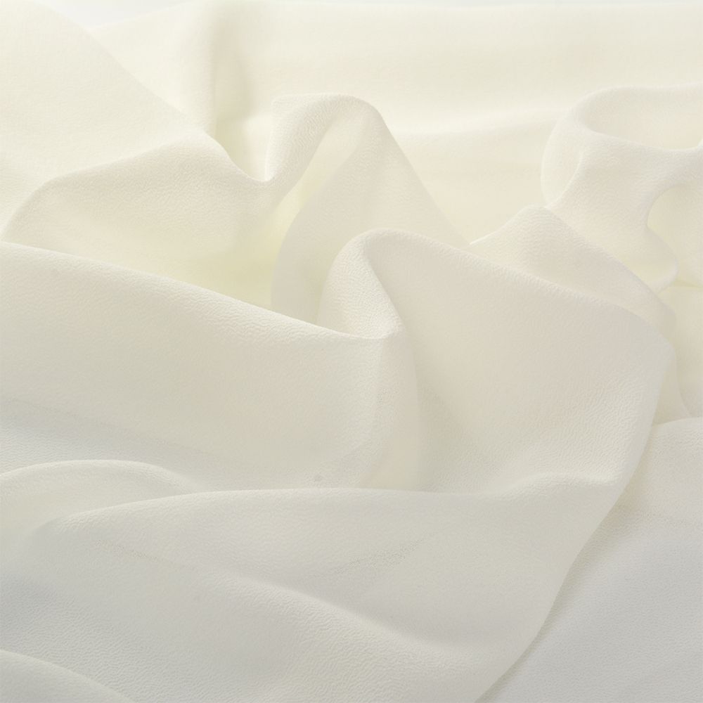 Креп-шифон 105 г/м², шир.150 см, цв.09 молочный, 35м /TOS/