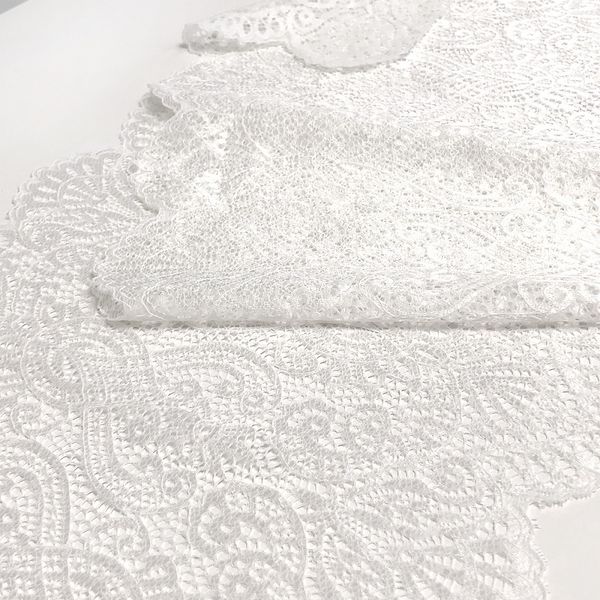 Кружево бельевое эластичное 240 мм / 25 м, 40992, цв.001 белый, Kruzhevo