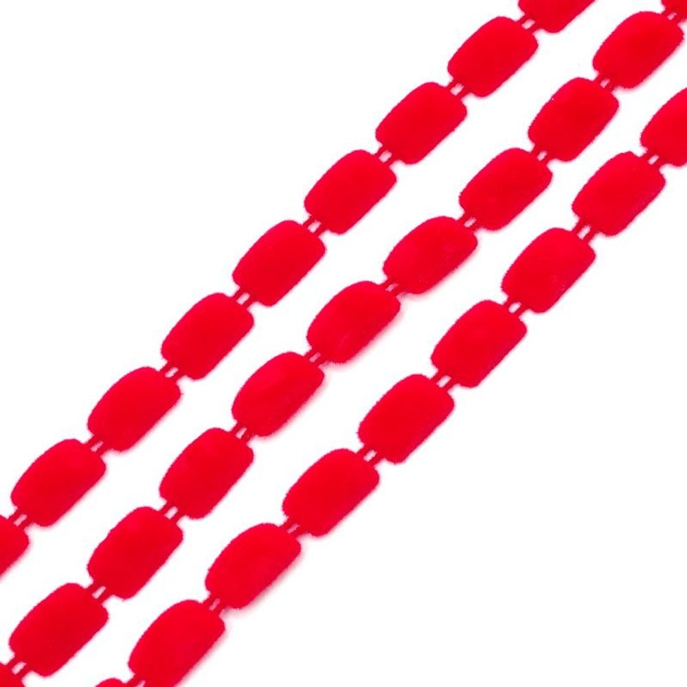 Тесьма пластиковая A2014-02 4 красный разм.8х13 мм уп. 9.14м