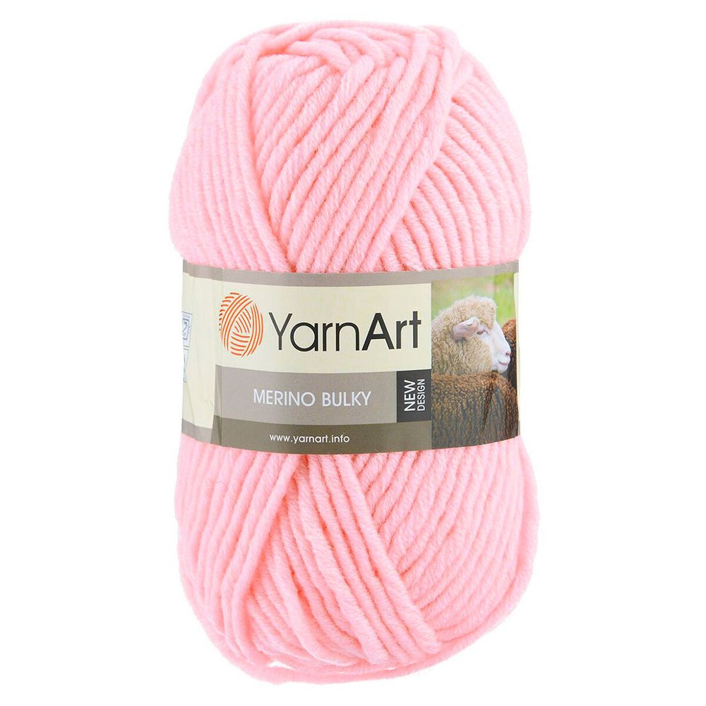 Пряжа YarnArt (ЯрнАрт) Merino Bulky / уп.5 мот. по 100 г, 100м, 217 светло-розовый