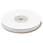 Лента репсовая (в рубчик) 6.0 мм, 001 белоснежный, уп.18,28 м