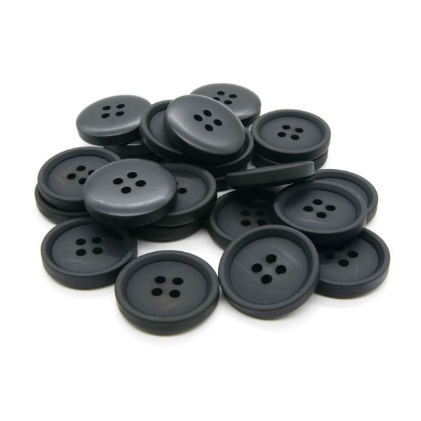 Пуговицы 4 прокола 34L (21мм), (Black (черный)), 24 шт, 613989-2