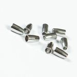 Наконечник для шнура металл колокол ⌀3,5/6,5 мм, 14х8 мм, мет. цв.никель, 20 шт